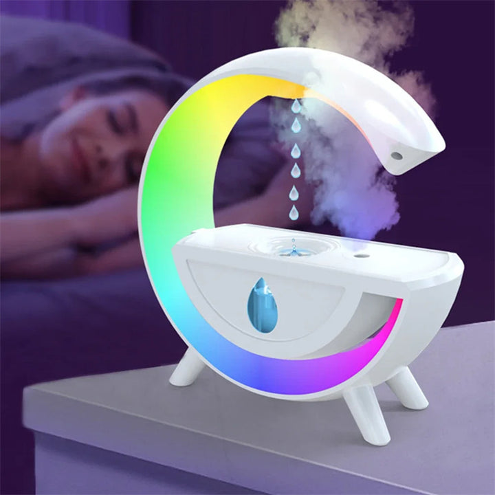 RGB-Nachtlicht-Wassertropfen-Sprüher Anti-Schwerkraft-Luftbefeuchter 350ml Kreativer Home-Office-Nebelhersteller-Diffusor Weihnachtsgeschenk